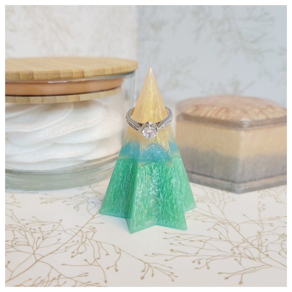 Ring Stand Ring Holder Ring Cone Ring Keeper Decorative Mint Green Ring Stand